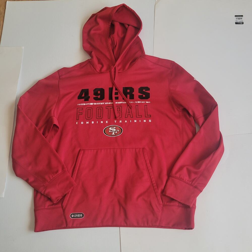 New Era San Francisco 49ers NFL Team Apparel Hoodie Sweatshirt Combine Sz XXL